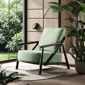 Wabi-sabi/japandi/nordique nordique minimaliste loisirs concepteur tissu chaise chaise longue cadre en bois confortable <span class=keywords><strong>fauteuil</strong></span> de loisirs - Product Image 5