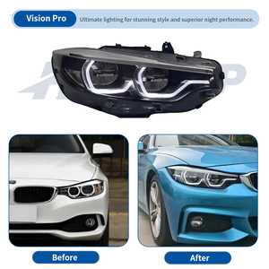 Phares HETOP F32 2013-2017 STYLE <span class=keywords><strong>1</strong></span>:<span class=keywords><strong>1</strong></span> AUTO V2 IKON BLANC DRL Série 4 M4 F82 Phares LED Avant Plug and Play pour <span class=keywords><strong>BMW</strong></span> - Product Image 2