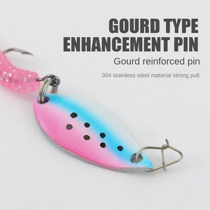 Oem Skimming Shark 10 Chicken Thief Fishing Group Double Color Luya Horse Mouth Sequin Needle Tail Soft Bait Plastic Metal Spoon - Product Image 4