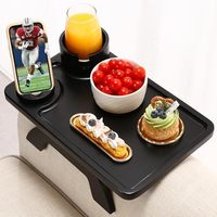 Plateau de service carré en bois de qualité supérieure, avec pieds pliables, solide, durable, sans BPA, écologique, 50 pièces, gravure, style moderne classique