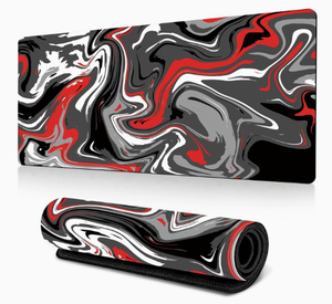 Tapis de souris de jeu grand format certifié BSCI avec <span class=keywords><strong>carte</strong></span> topographique, tapis de bureau noir avec base en caoutchouc antidérapante et bords surpiqués - Product Image 6