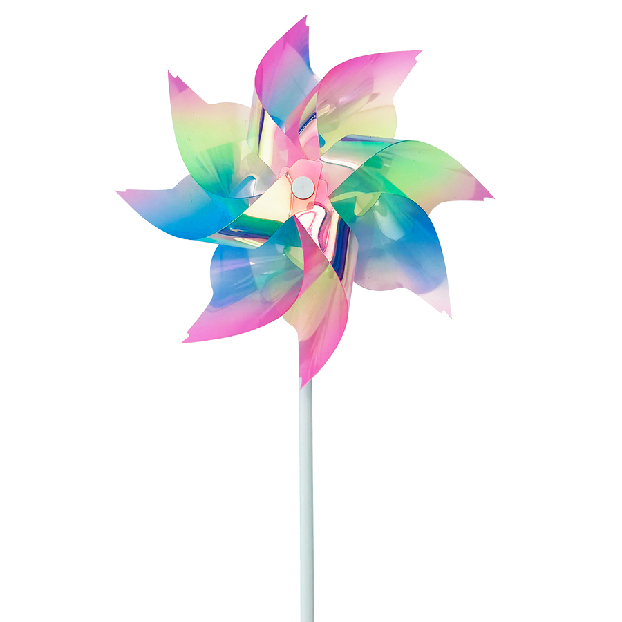 Лидер продаж, красочное украшение для сада, вечеринки, свадьбы, уличная радужная пленка, игрушка, ветряная мельница