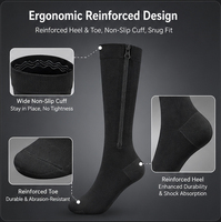 Chaussettes de compression à fermeture éclair latérale, chaussettes de compression graduée pour la course à pied, les voyages, les sports, la récupération, OEM ODM