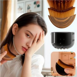 Nuevos Brochas de Contorno Blancas de Marca Privada, Personalizadas, Portátiles, de Uso Diario, con Cerdas Suaves Veganas, <span class=keywords><strong>Brocha</strong></span> Linfática Ovalada para el Rostro - Product Image 5