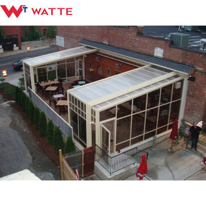 <span class=keywords><strong>Solarium</strong></span> rétractable en aluminium quatre saisons, terrasse extérieure panoramique, véranda <span class=keywords><strong>automatique</strong></span> à toit plat, serre en verre, enclos - Product Image 4