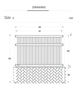 FENTECH Meilleurs <span class=keywords><strong>prix</strong></span> Clôtures en vinyle personnalisées de haute qualité écologiques de <span class=keywords><strong>4x8</strong></span> pieds pour la cour et le jardin - Product Image 3