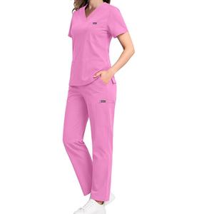 Women Custom Medical Nurse V Neck Top Unisex Straight <b>Scrub</b> Set Men Women Spandex Hospital Nursing <b>Scrubs</b> <b>Uniforms</b> - Product Image 2