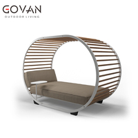 Top design Offre Spéciale en aluminium avec teck poteaux méridienne hôtel plage lit de jardin