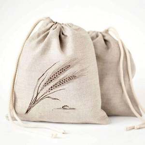 Custom Eco Friendly Reusable Organic Canvas Cotton Linen Bread <b>Bag</b> - Product Image 4
