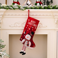 Decoración Navideña Familiar para Fiestas, Santa Claus, Muñeco de Nieve, Calcetines de Regalo, Medias Navideñas Grandes, Figuras y Juguetes de Tela
