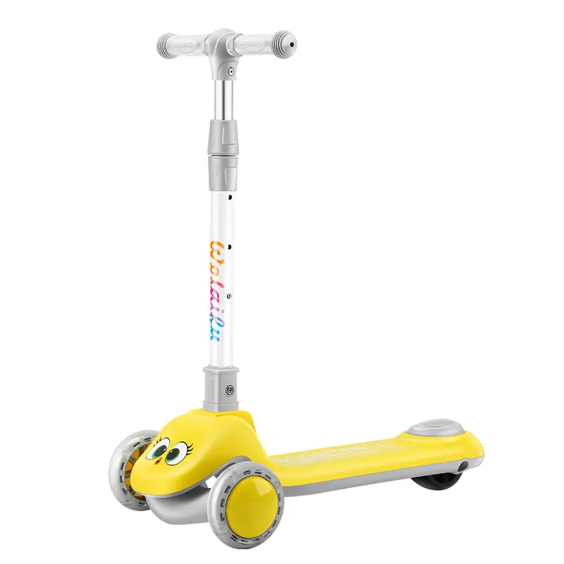 Scooters infantis scooters flash de três rodas 3-6 anos meninos e meninas scooters com música podem ser montados em um slide