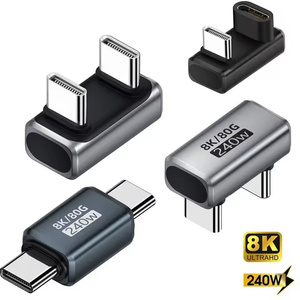 Conector de Carga USB4.0 PD240W 8K60Hz para Adaptador en Ángulo Recto en Forma de U <span class=keywords><strong>USB</strong></span> <span class=keywords><strong>C</strong></span> <span class=keywords><strong>OTG</strong></span> de Alta Velocidad de 80Gbps para Macbook Phnoe15/16 - Product Image 2