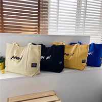 Tas Tote Kanvas Stereo 16 oz Ramah Lingkungan, Tas Belanja Katun Reusable dengan Logo Custom, Kasual & Kapasitas Besar