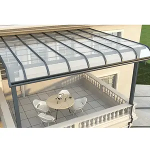 Kostengünstiger Sonnenschutz Aluminiumrahmen Polycarbonat-Vordach-Sonnensegel