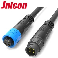 Câble jncon M12 incurvé à 3 broches, 10 pièces, mâle-femelle