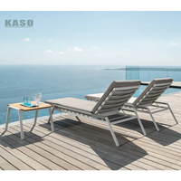 Chaise longue d'extérieur en métal pour piscine, chaise de piscine en aluminium, chaise longue de plage pour hôtel, chaise longue de jardin en métal, chaise longue en rotin synthétique