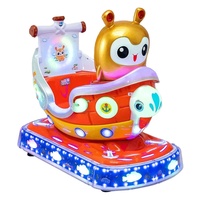 Le plus nouveau dessin animé 3d kiddie ride machine à bascule machines de jeu vidéo de balançoire électrique à jetons