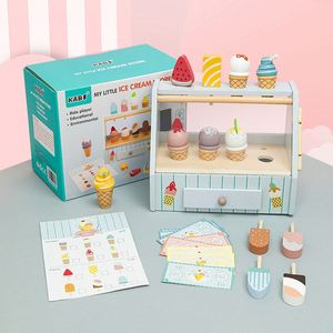 Nouveau design, ensemble de jeu de simulation pour enfants, boutique de desserts, magasin de glaces, jeu de rôle, jouets en bois pour l'éducation précoce des enfants - Product Image 2