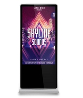 Afficheur numérique tactile d'intérieur Windows/Android 43 pouces, kiosque sur pied, publicité OEM, animations graphiques, 49/55/65/75/86 pouces
