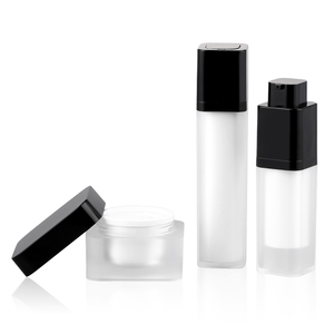 Envases Cosméticos Vacíos Cuadrados para Suero y Loción, con Sistema de Giro y Extracción, 15ml 30ml 50ml, Botella de Acrílico Mate con Bomba Sin Aire - Product Image 3