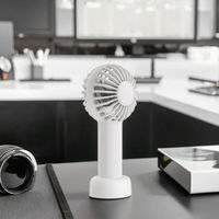 Nouveau Ventilateur Portable Pliable 2026, Mini Ventilateur à Main, Batterie 500 mAh, Recharge USB 5V, 3 Vitesses, Plastique, 4 Couleurs, Support Caché, Faible Bruit
