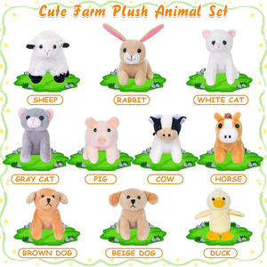 B243 animales de granja de <span class=keywords><strong>peluche</strong></span> juguetes Paquete de <span class=keywords><strong>peluche</strong></span> lindo pequeño a granel felpa niños gato perro Pato conejo <span class=keywords><strong>cerdo</strong></span> oveja <span class=keywords><strong>vaca</strong></span> caballo juguetes Mini felpa - Product Image 4