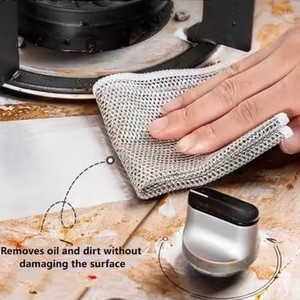 Paño de Limpieza de Alambre para Lavar Platos, Paño de Limpieza de Alambre Antiarañazos para Suministros del Hogar - Product Image 6