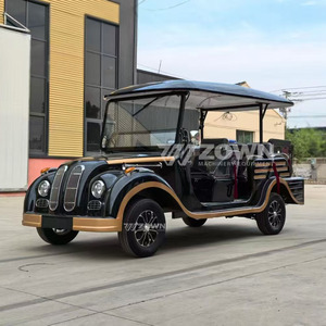 Voiture électrique rétro classique haut de gamme 4 places, batterie au lithium, homologuée pour la route, voiturette de golf vintage pour l'hôtellerie et les visites de villas - Product Image 1