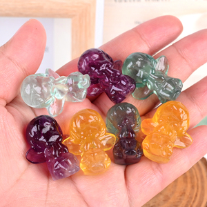 Nouvelles créations en cristal de guérison, mini sculptures en cristal, ange bébé en fluorite arc-en-ciel naturelle pour cadeau - Product Image 1