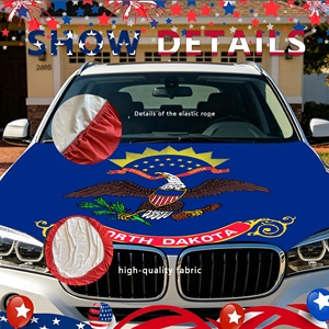 Fast Shipping Sublimation Polyester Car Hood Flag United States North Dakota Car Flag for National Festival Parade Auto Flag - Product Image 3