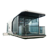 Capsule hôtelière de camping en plein air, cabine Apple ciel étoilé, internet, séjour populaire, maison mobile en aluminium avec lumière du soleil
