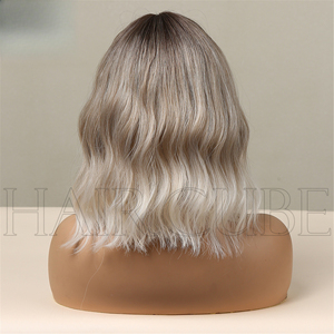 Nouvelle Arrivée 20 pouces Style Européen et Américain Recommandé Six Couleurs Disponibles Longueur aux Épaules Cheveux Courts Bouclés Frisés avec Frange Haute - Product Image 3