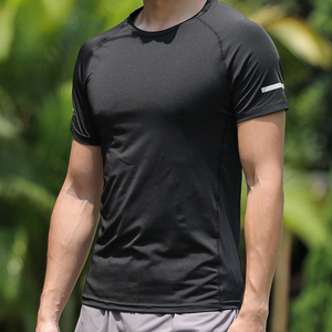 Outdoor Training High-Elastic Side Split Plain <b>Tshirt</b> for Printing <b>Tshirts</b> Wholesale Blank Tee Shirt - Product Image 2