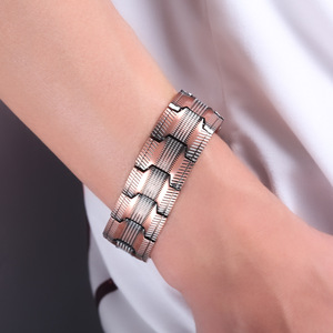 Bracelet magnétique personnalisé en cuivre pur pour soulager la douleur masculine et améliorer la santé et la tension artérielle - Product Image 5