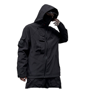 Veste coupe-vent personnalisée pour homme, veste légère en polyester, veste de travail coupe-vent, fermeture éclair imperméable, plusieurs poches - Product Image 1