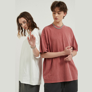 Wholesale Men's and Women's Blank Organic Cotton T-shirt High-quality Round Neck Shirt Cotton Shirt - Product Image 2