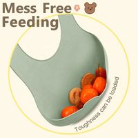 Bavoirs pour bébé en silicone imperméables sans BPA, nouveau design, forme d'ours personnalisée, options colorées, vente en gros, fermeture à bouton pression pour maternité
