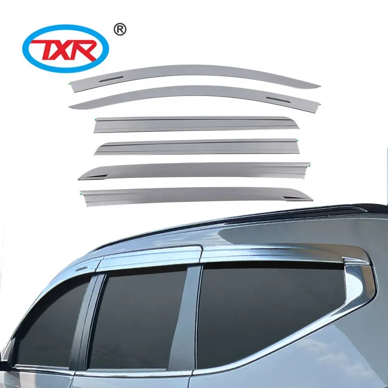 Auto Deflectors Chrome Vent Visor Black Weather Shield Waterproof Shield Car Accessories for Mitsubishi Pajero