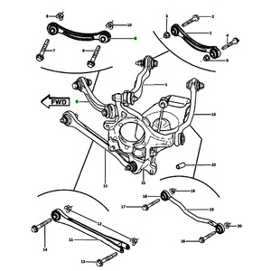 Brazo de control para Chrysler 300, sistema de suspensión delantera MacPherson, 68045330AC 4895460AA 4782735 4782736AA - Product Image 4