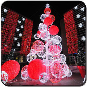 Tùy Chỉnh Lớn 6M 15M 8M Khổng Lồ LED Bóng Cây Giáng Sinh Đứng PVC Kim Loại Nhân Tạo Đồ Trang Trí Cho Trung Tâm Mua Sắm Trang Trí - Product Image 3