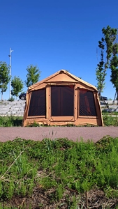 <span class=keywords><strong>9</strong></span>+<span class=keywords><strong>9</strong></span>.5 ㎡   Carpa Inflable para Acampar al Aire Libre, Carpa Resistente a la Intemperie con Gran Espacio para Pasar la Noche - Product Image 3
