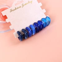 Boucles d'Oreilles Cercle en Acrylique de Super Qualité 4 Paires/Ensemble, Mode Résine Agate Transparente CC, Breloques Ambre Vert Herbe Marine pour Femmes