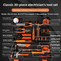 Ensemble d'outils d'électricien, kit de 30 pièces en acier au carbone, ensemble d'outils combinés pour la maison, vente directe d'usine