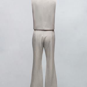 Vente en gros de costumes pour femmes de haute qualité, sur mesure, OEM, ODM, veste décontractée, ensemble veste et pantalon - Product Image 3