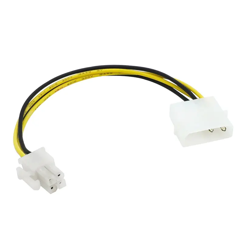 מחשב PC ספק כוח psu eppu atx/12v 4 סיכה מושלקס לוח האם 4-פין P4-פין מתאם חשמל ממיר כבל ממיר כבל כבל ממיר