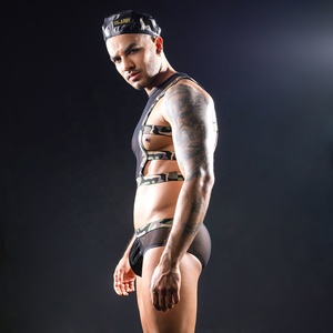 Carnaval Adultes Sexy <span class=keywords><strong>Armée</strong></span> Uniforme Lingerie Costumes pour Hommes Sexy - Product Image 5