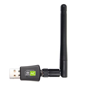Adaptador USB Wi-Fi 5G Dual-Band 600Mbps Plug Play Dongle inalámbrico para <span class=keywords><strong>PC</strong></span> Laptop Desktop 2,4 GHz 5,8 GHz <span class=keywords><strong>Antena</strong></span> desmontable en stock - Product Image 1