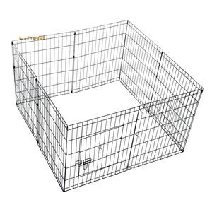 कवर के साथ खरगोश सुअर बिल्ली के लिए 8 पैनल मेटल प्ले रन केज पालतू कुत्ता पिल्ला पेन - Product Image 1