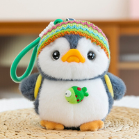 Porte-clés en peluche pingouin, divers styles, logo personnalisé, ODM, OEM, vente en gros, porte-clés commémoratifs pour événements, cadeau d'anniversaire