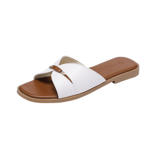 2026 French Retro Women Summer Slippers Outdoor Casual Flat Non Slip Beach <b>Slides</b> - Product Image 5